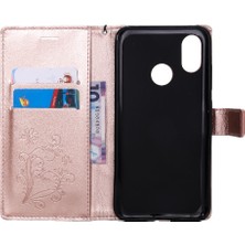 YH Mall Xiaomi 8 Için Flip Case Kickstand Darbeye Kapak Kart Yuvası ile Pu (Yurt Dışından)