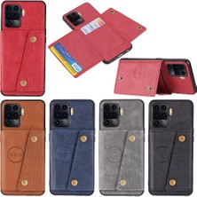 YH Mall Oppo Reno5 Lite Buit Için Cüzdan Kılıf Demir Kickstand Kart Tutucu Cüzdan (Yurt Dışından)