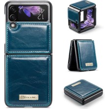 Mays Shop Samsung Galaxy Z Flip Case 3 5g Çılgın At Pu Deri Kart (Yurt Dışından)