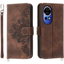 Mays Shop Huawei Nova 12 Için Flip Case Kabartmalı Bileklik Darbeye Çoklu Kart (Yurt Dışından)