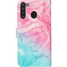 Mays Shop Samsung Galaxy A21 Pu Deri Cüzdan Tam Koruma Kartı Için Flip Case (Yurt Dışından)