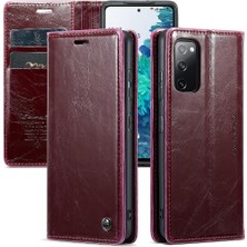 Mays Shop Samsung Galaxy S20 Fe Çılgın At Pu Deri Kickstand Için Flip Case (Yurt Dışından)