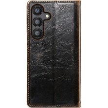 Mays Shop Samsung Galaxy A35 5g Manyetik Cüzdan Kickstand Çılgın Pu Için Flip Case (Yurt Dışından)