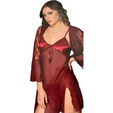 SZR Butik Kırmızı Sexy Gecelik