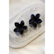 Minibuki Küçük Boy 2li Siyah Renk Lotus Toka 4cm