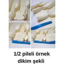 Mebelport Curtain Blackout Karartma 1/2 Pileli Fonluk Beyaz Renk