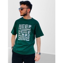 Zy Khan Keep Simple Baskılı Oversize T-Shirt