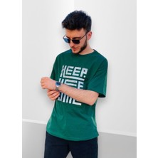 Zy Khan Keep Simple Baskılı Oversize T-Shirt