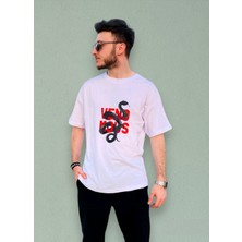 Zy Khan Snake Baskılı Oversize T-Shirt