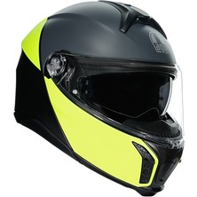 Agv Tourmodular Multi Balanca Matt Black Yellow Çene Açılır Kask