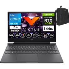 Hp Victus 15-FA1063NT Intel Core I7-13620H 16GB Ram 4tb SSD 6gb RTX4050 15.6 Inç Fhd 144Hz WINDOWS11HOME A0BG8EAW16+WEBLEGELSINÇANTA