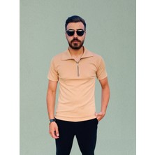 Zy Khan Fermuarlı Polo Yaka T-Shirt