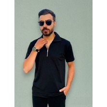 Zy Khan Fermuarlı Polo Yaka T-Shirt