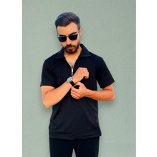 Zy Khan Fermuarlı Polo Yaka T-Shirt