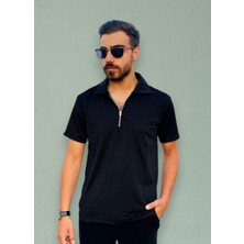 Zy Khan Fermuarlı Polo Yaka T-Shirt