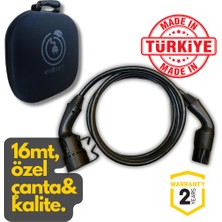 Evoşarj Elektrikli Araç Şarj Ara Kablosu 3mt, 5mt, 8mt, 10MT, 12MT, 16MT, Tip 2, 32A-22KW