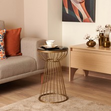 Begüsa Mantar Yan Sehpa - Antik / Siyah