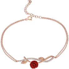 Pigado 925 Ayar Gümüş Su Yolu Tasarım Gül Gümüş Bileklik