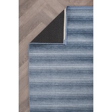 Colore Home Ada Kaymaz Taban Yıkanabilir Dokuma Mavi Kilim Yolluk