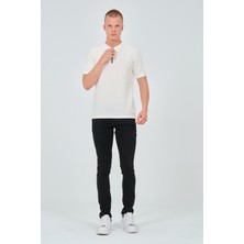 Aziso Erkek Slim Fit Yarım Fermuarlı T-Shirt