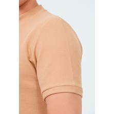 Aziso Erkek Slim Fit Yarım Fermuarlı T-Shirt