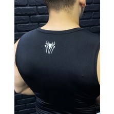 Yhm Erkek Spor Atlet Süper Esnek Compression Fitness Tank Top Terletmez Siyah