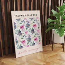 Pegziz Santo Domingo Botanik Renkli Çiçekler Dekoratif Kanvas Tablo - Modern Duvar Dekorasyon Sanatı