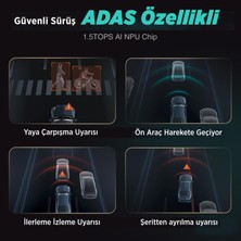 Botslab G980H ADAS 4K UHD Ön ve Arka Araç İçi Kamera 170° Geniş Açı Lens Gece Görüşü Dahili Gps Modülü 64GB SD