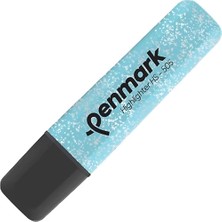 Penmark HS-505-16 Fosforlu Kalem Metalik Simli Toz Mavi