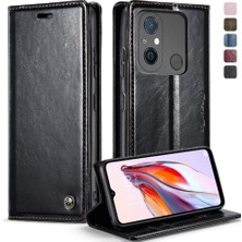 SZY Market Xiaomi Redmi 12C Retro Cüzdan Kapak Için Flip Case Manyetik Cüzdan Çılgın (Yurt Dışından)