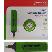 Penmark Fosforlu Kalem Neon Yeşil Renk (10 Adet)