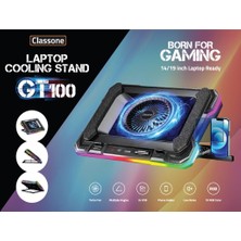 Classone GT100 Gaming Laptop Sogutucu 2200RPM , Rgb Işıklı , LED Display Notebook soğutucu stand