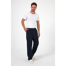 Damga Erkek Palazzochic Esnek Yüksek Bel Bol Baggy Pantolon Lacivert