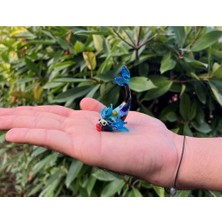 Es Dekor Cam Balık Heykelcik Süs Mix El Yapım Zanaat 7cm Üfleme Cam Dekor Koleksiyonluk Figür 1 Adet