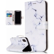 Iphone x Için Flip Case/xs Mermer Desen Tam Koruma Pu Deri Cüzdan (Yurt Dışından)