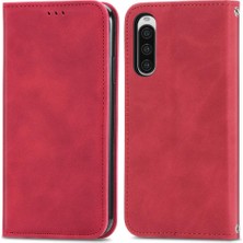 Sony Xperia 10 V Için Flip Case Basit Iş Cüzdan Kapak Çevirin Deri (Yurt Dışından)