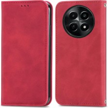 Realme 12 Için Flip Case Cüzdan Kapak Darbeye Deri Kılıf Basit (Yurt Dışından)