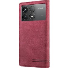 Xiaomi Poco F6 Pro Premium Deri Premium Deri Iki Için Flip Case (Yurt Dışından)