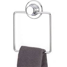 Evistro Hem Vakumlu Hem Vidalı Banyo Aksesuarı 3 Lü Set Kare Havluluk + Tuvalet Kağıtlığı + Kağıt Havlu Askısı