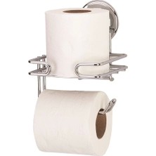 Evistro Hem Vakumlu Hem Vidalı Banyo Aksesuarı 3 Lü Set Kare Havluluk + Tuvalet Kağıtlığı + Kağıt Havlu Askısı
