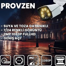 Provzen 10 Kameralı 5mp Lensli 1080P Fullhd Gece Görüş Renkli Set