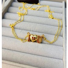 Herşey Nota Gold I Love You Mıknatıslı Sevgili Çift Ikili Kolye