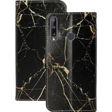 Mellow Shop Huawei Y7P Pu Deri Cüzdan Için Flip Case Tam Koruma Mermer Desen (Yurt Dışından)