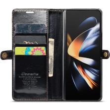 Mellow Shop Galaxy Z Için Flip Case Fold 3 5g Kart Tutucu Retro Cüzdan Kapak (Yurt Dışından)