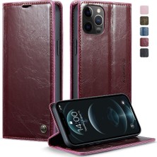 Mellow Shop Iphone 12 Için Flip Case Pro Max Manyetik Cüzdan Çılgın At Pu Deri (Yurt Dışından)