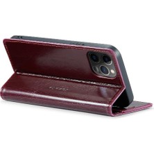 Mellow Shop Iphone 12 Için Flip Case Pro Max Manyetik Cüzdan Çılgın At Pu Deri (Yurt Dışından)