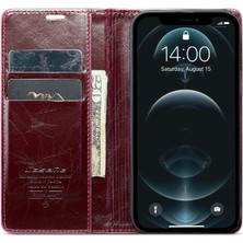 Mellow Shop Iphone 12 Için Flip Case Pro Max Manyetik Cüzdan Çılgın At Pu Deri (Yurt Dışından)