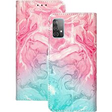 Mellow Shop Galaxy Için Flip Case A52S 5g Mermer Desen Pu Deri Cüzdan Kart (Yurt Dışından)