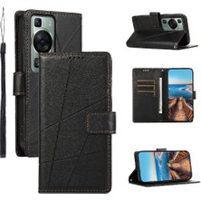 Mellow Shop Huawei P60 Darbeye Kickstand Üç Kart Yuvaları Şok Için Flip Case (Yurt Dışından)