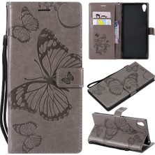 Sony Xperia Xa1 Ultra Pu Deri Flip Case Kickstand Manyetik (Yurt Dışından)